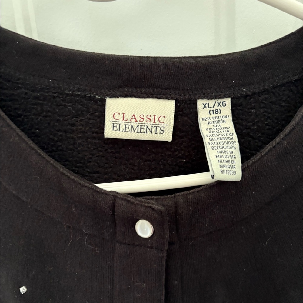 Classic Elements Black Women’s Snap Button Cardig… - image 2